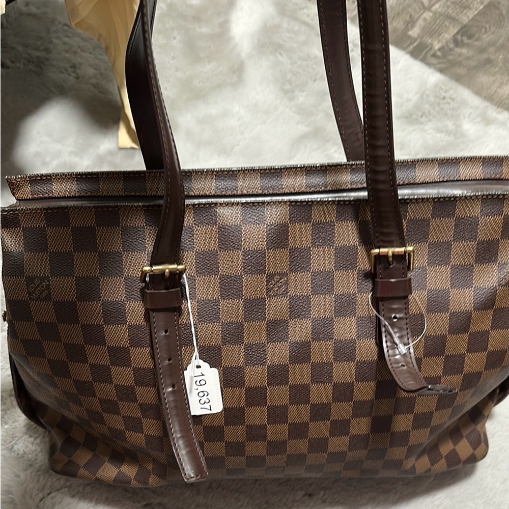 Louis Vuitton Authentic Brown Damier Ebene Tote Bag Firm